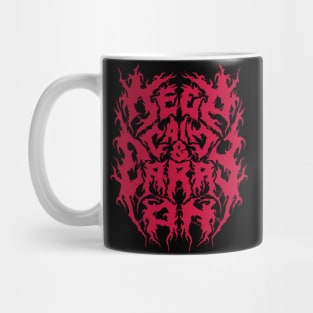 Keep Calm and Carry on - Grunge Aesthetic - 90s Black Metal Mug